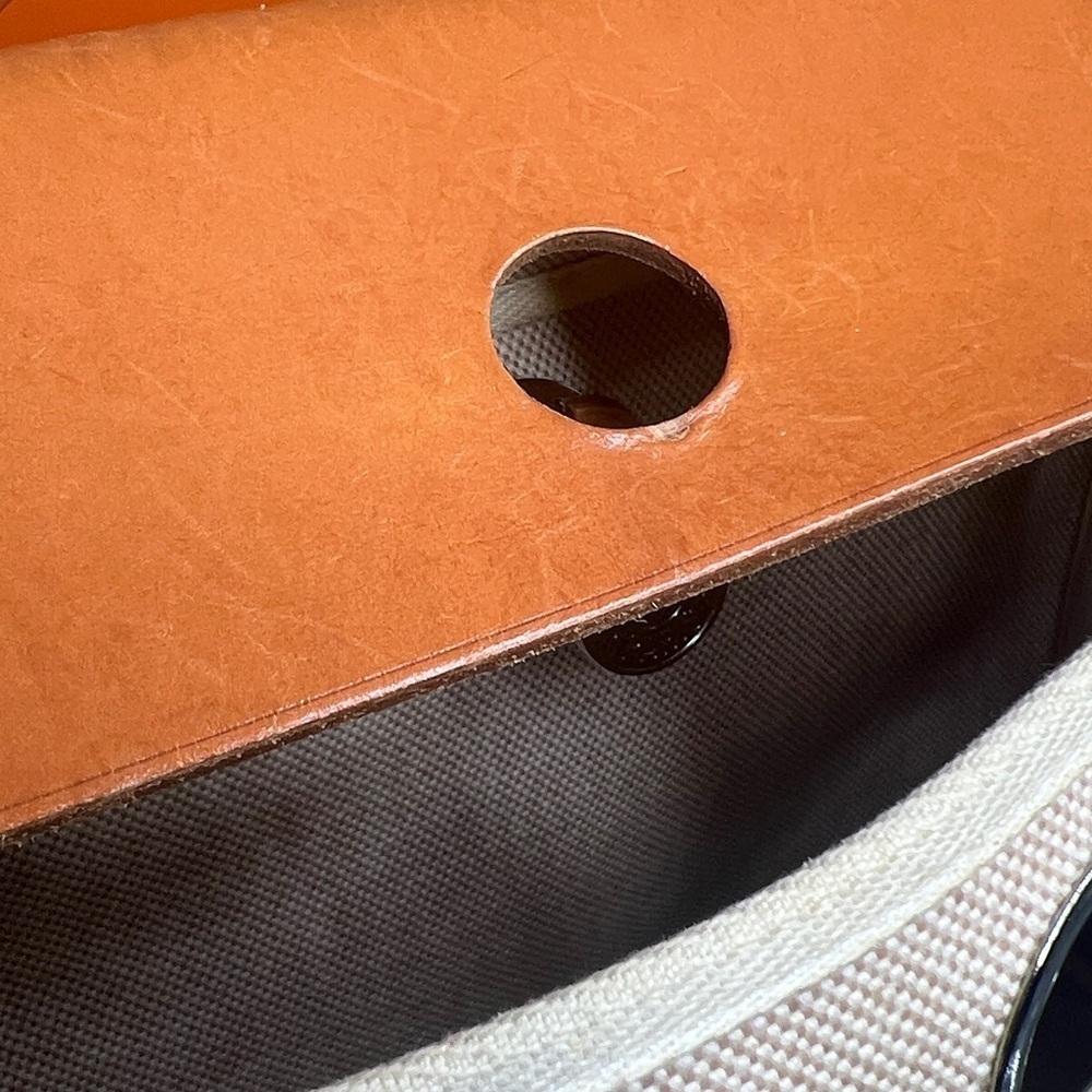 Hermès 39 Herbag Beige Toile Canvas Vache Hunter Leather Box, Dusters, Ribbons - Picture 12 of 16